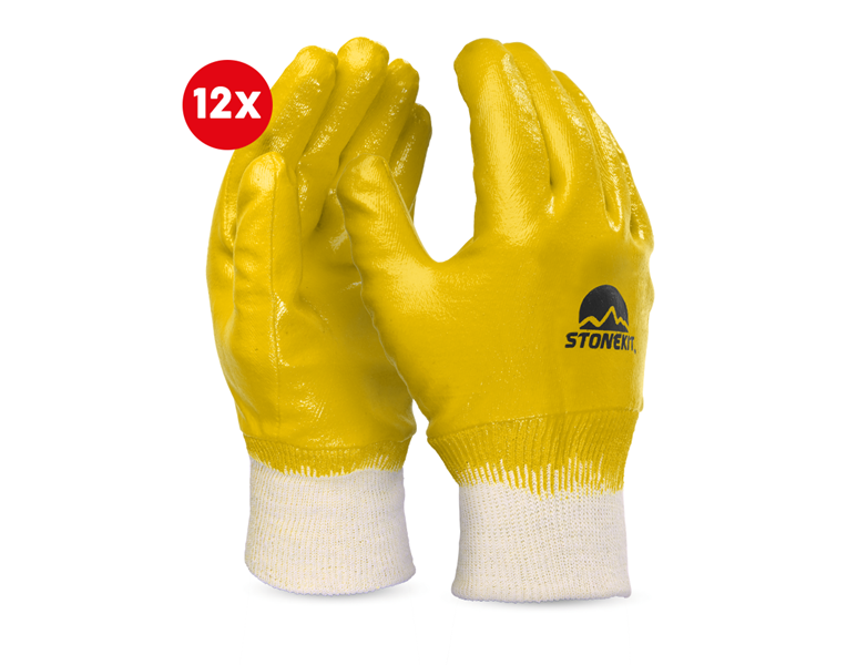 Vue principale, Nitrile, Gants en nitrile Basic, revêtement intégral,pack12