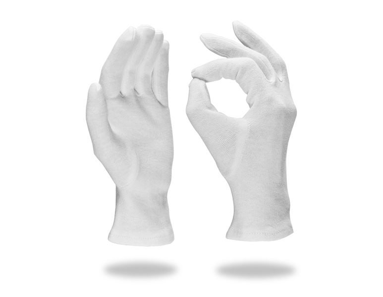 Trikot-Handschuhe, weiß, 12er Pack