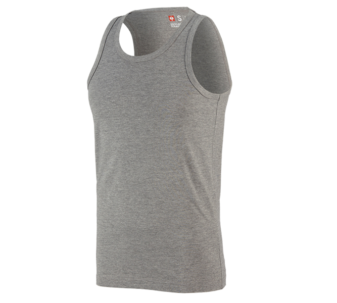 Vue principale, T-Shirts, e.s. T-shirt Athletic cotton, gris mélange