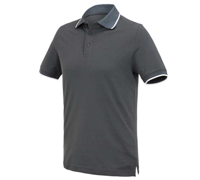 Hauptansicht, Shirts & Co., e.s. Polo-Shirt cotton Deluxe Colour, anthrazit/zement