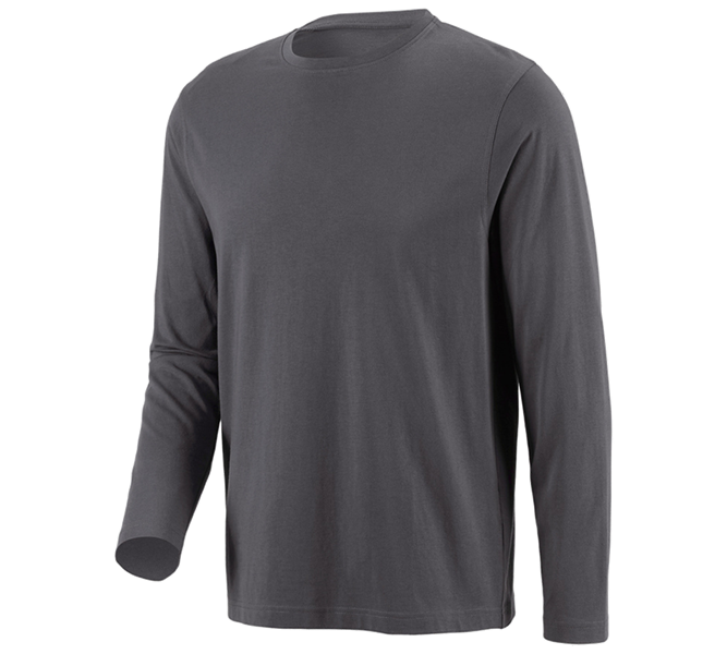 Vue principale, Hommes, e.s. Longsleeve cotton, anthracite