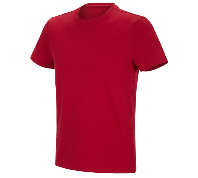 Vue principale, Hauts, e.s. T-shirt fonctionnel poly cotton, rouge vif