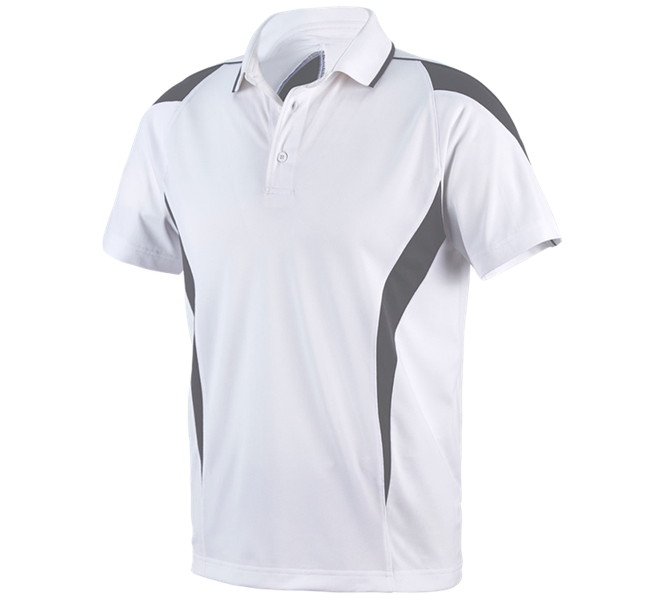 Hauptansicht, Herren, e.s. Funktions Polo-Shirt poly Silverfresh, weiß/zement