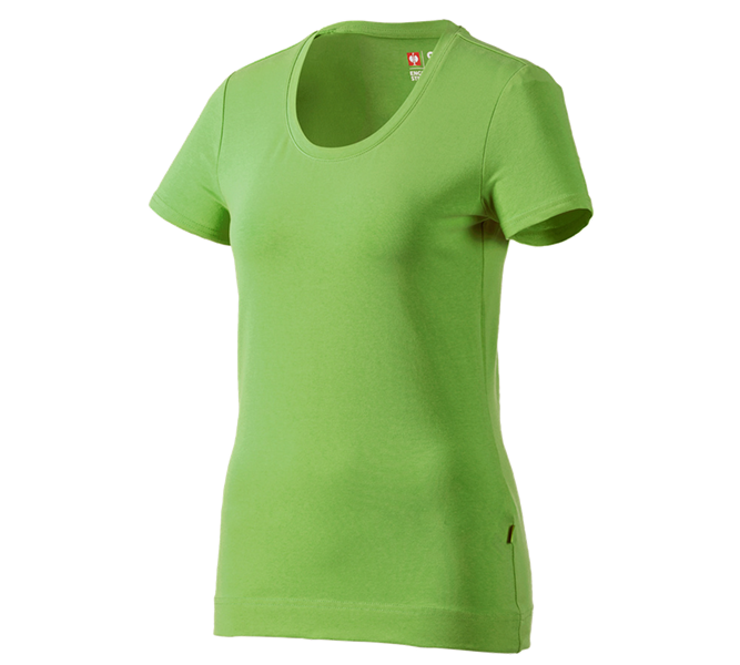 Vue principale, Femmes, e.s. T-shirt cotton stretch, femmes, vert d'eau