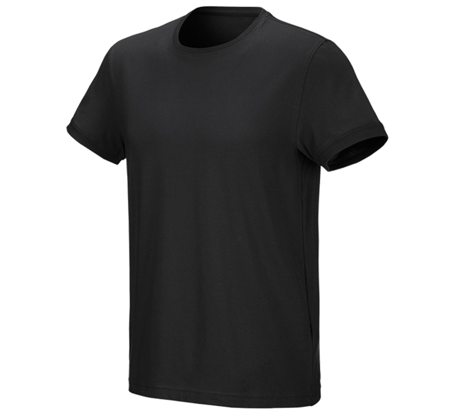 Vue principale, Vêtements, e.s. T-Shirt cotton stretch, noir