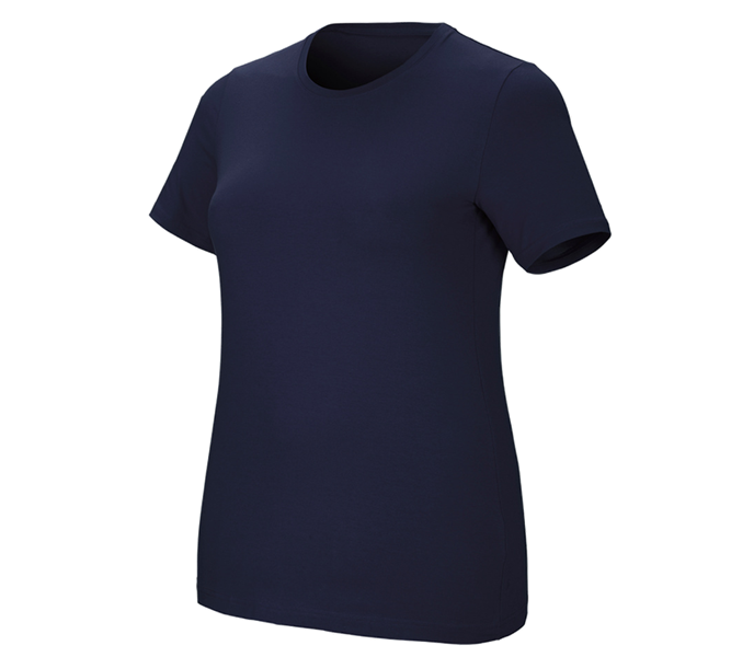 e.s. T-Shirt cotton stretch, femmes, plus fit