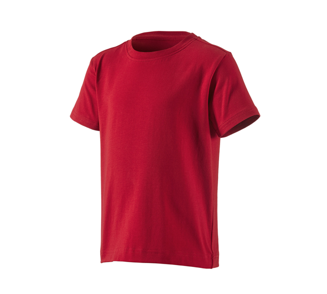 Hauptansicht, Bekleidung, e.s. T-Shirt cotton stretch, Kinder, feuerrot