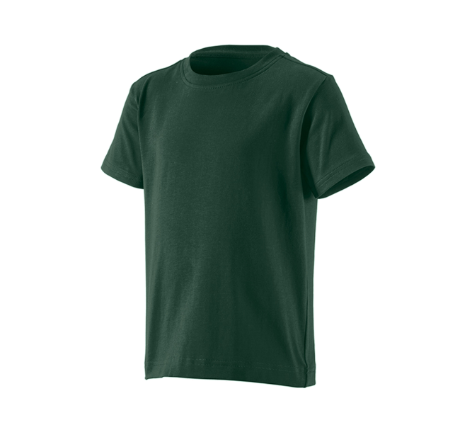 Vue principale, Hauts, e.s. T-shirt cotton stretch, enfants, vert