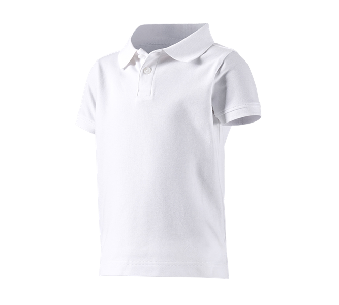 Hauptansicht, Basics, e.s. Polo-Shirt cotton stretch, Kinder, weiß