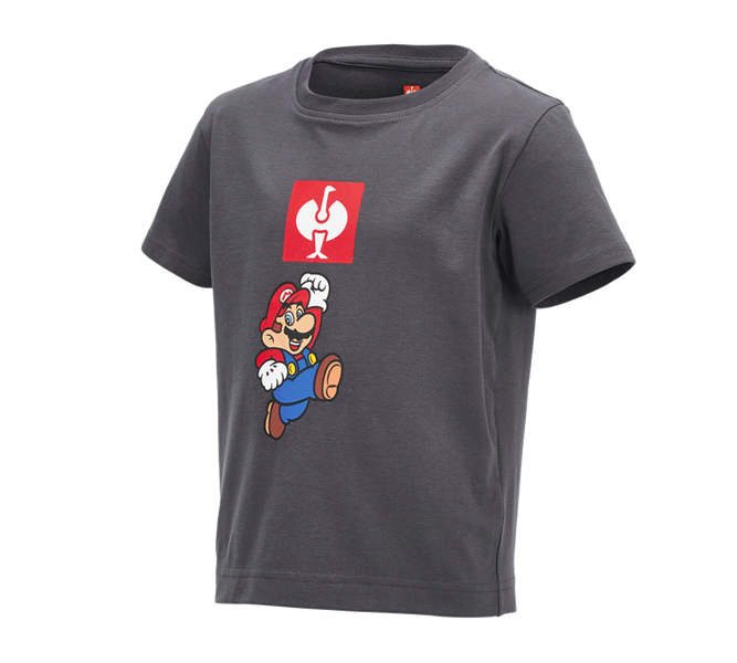 Vue principale, Vêtements, Super Mario T-Shirt, enfants, anthracite