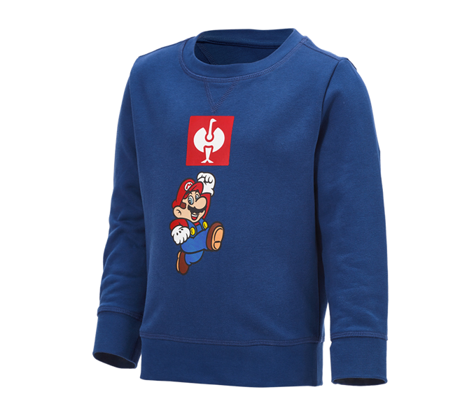 Vue principale, Collaborations, Super Mario Sweatshirt, enfants, bleu alcalin