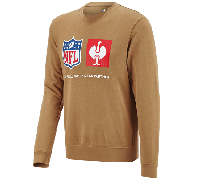 Vue principale, Hauts, NFL Sweatshirt cotton, brun amande