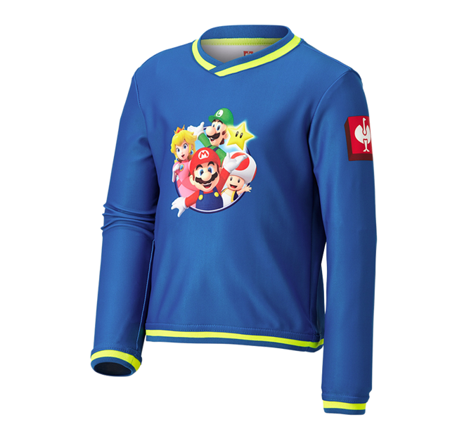 Hauptansicht, Bekleidung, Super Mario Funktions Longsleeve, Kinder, enzianblau