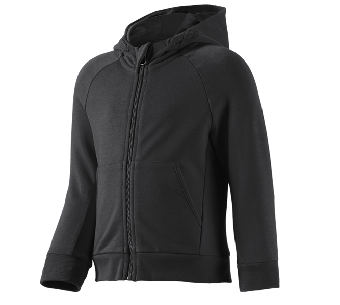 Hauptansicht, Kinder, e.s. Hoody-Sweatjacke cotton stretch, Kinder, schwarz