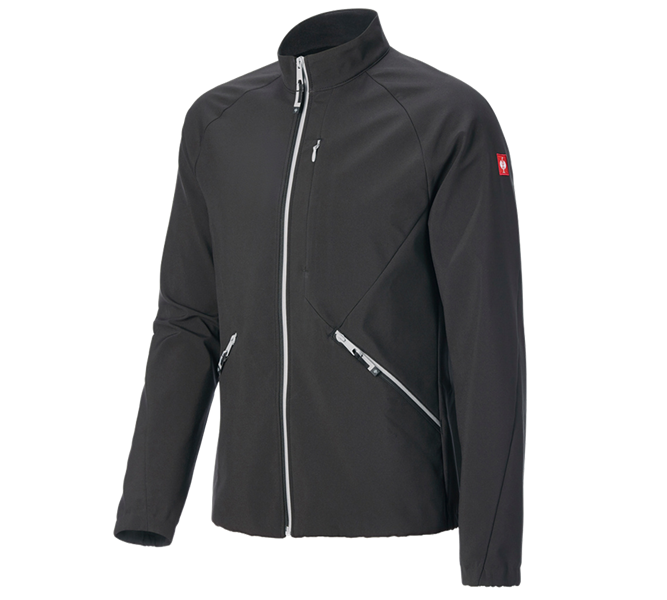 Vue principale, Vestes softshell, Veste Softshell e.s.ambition, noir/platine