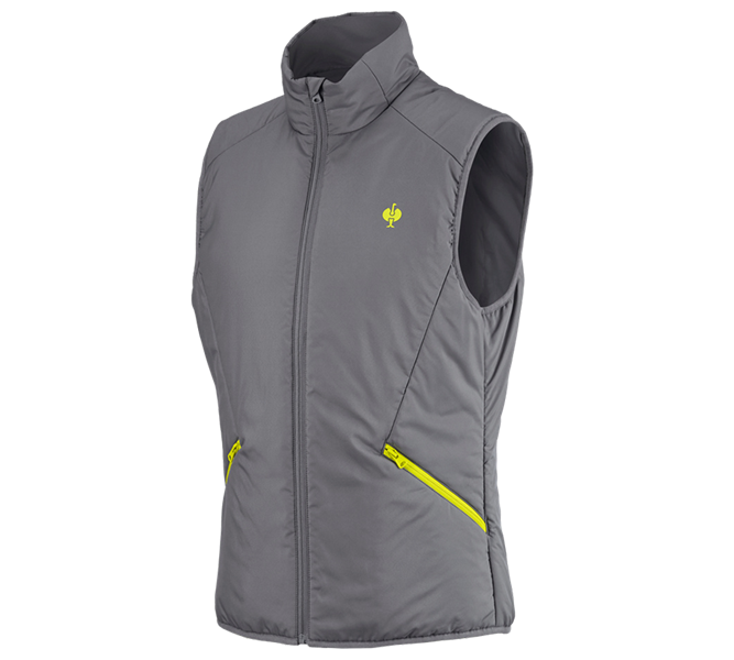 Vue principale, Vêtements, Gilet e.s.trail, gris basalte/jaune acide