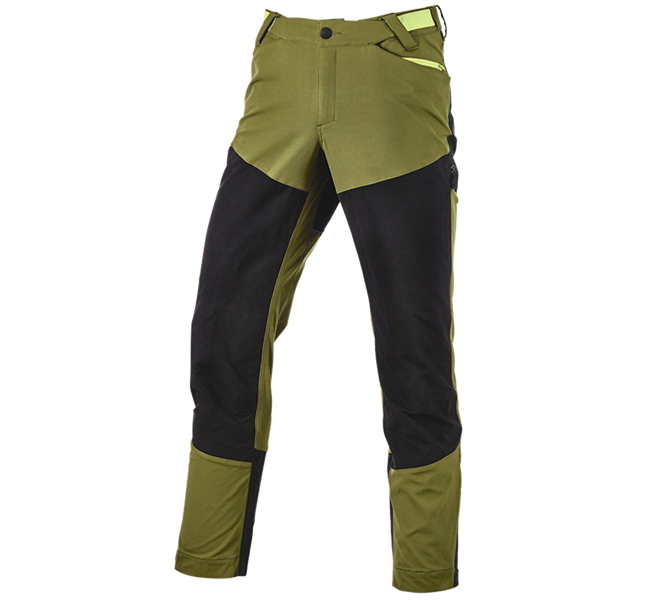 Vue principale, Pantalons de travail, Pantalon de fonction hybride e.s.trail, vert genévrier/vert citron