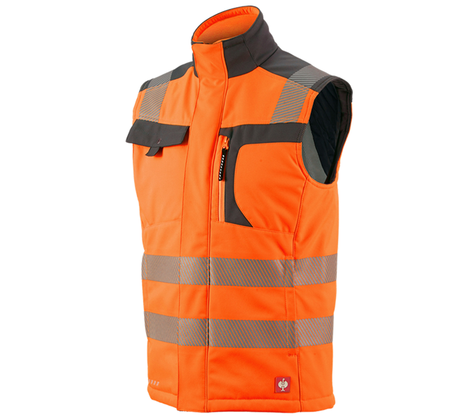 Vue principale, Gilets haute visibilité, Gilet softshell de signalisation e.s.motion, orange fluo/anthracite