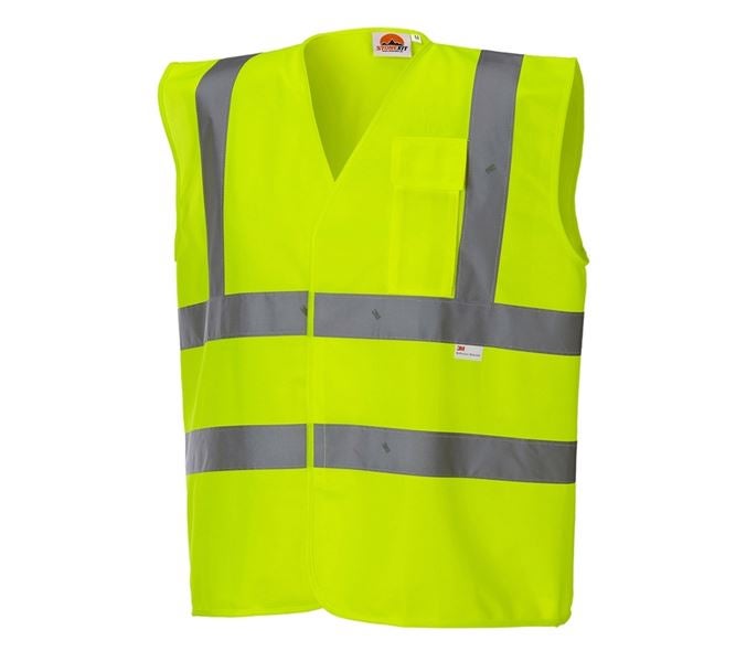 Vue principale, Vêtements, STONEKIT Gilet de signalis. avec poche, jaune fluo