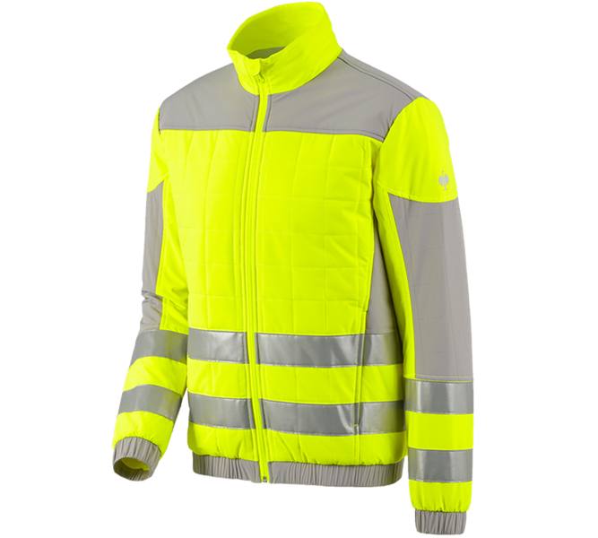 Vue principale, e.s.concrete, Veste de signalisation e.s.concrete, jaune fluo/gris perle