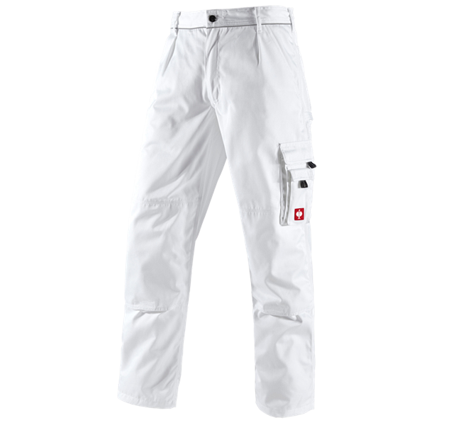 Vue principale, Pantalons professionnels, Pantalon à taille élastique e.s.classic, blanc