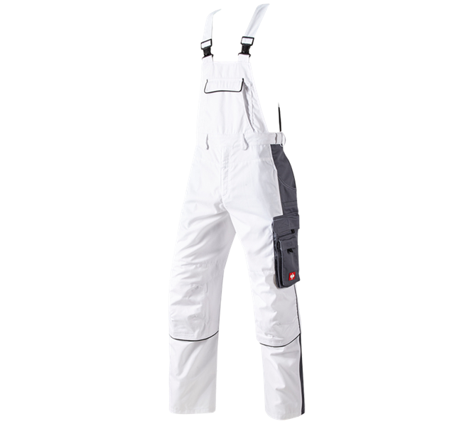 Vue principale, Pantalons professionnels, Salopette e.s.active, blanc/gris