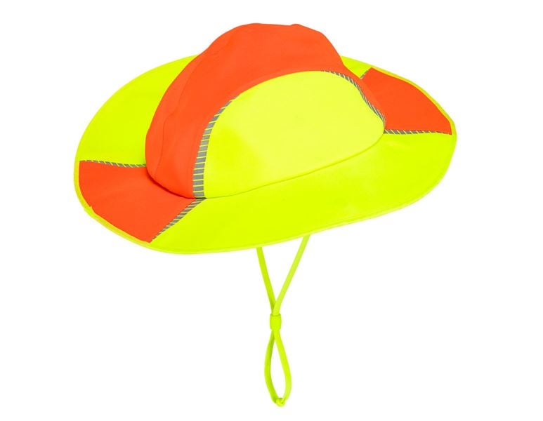 Vue principale, Chapeaux, Bonnet de pluie fonctionnel e.s.motion 2020, orange fluo/jaune fluo