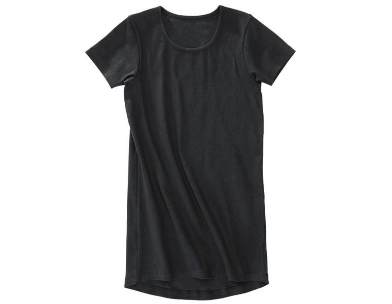 Vue principale, Shirts thermiques, e.s. Cotton rib t-shirt, noir