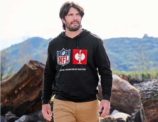 Vue 2, NFL Hoodie cotton, noir