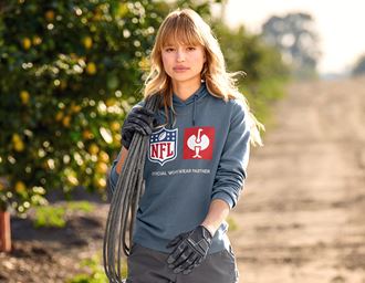 Vue 3, NFL Hoodie cotton, ladies, bleu oxyde