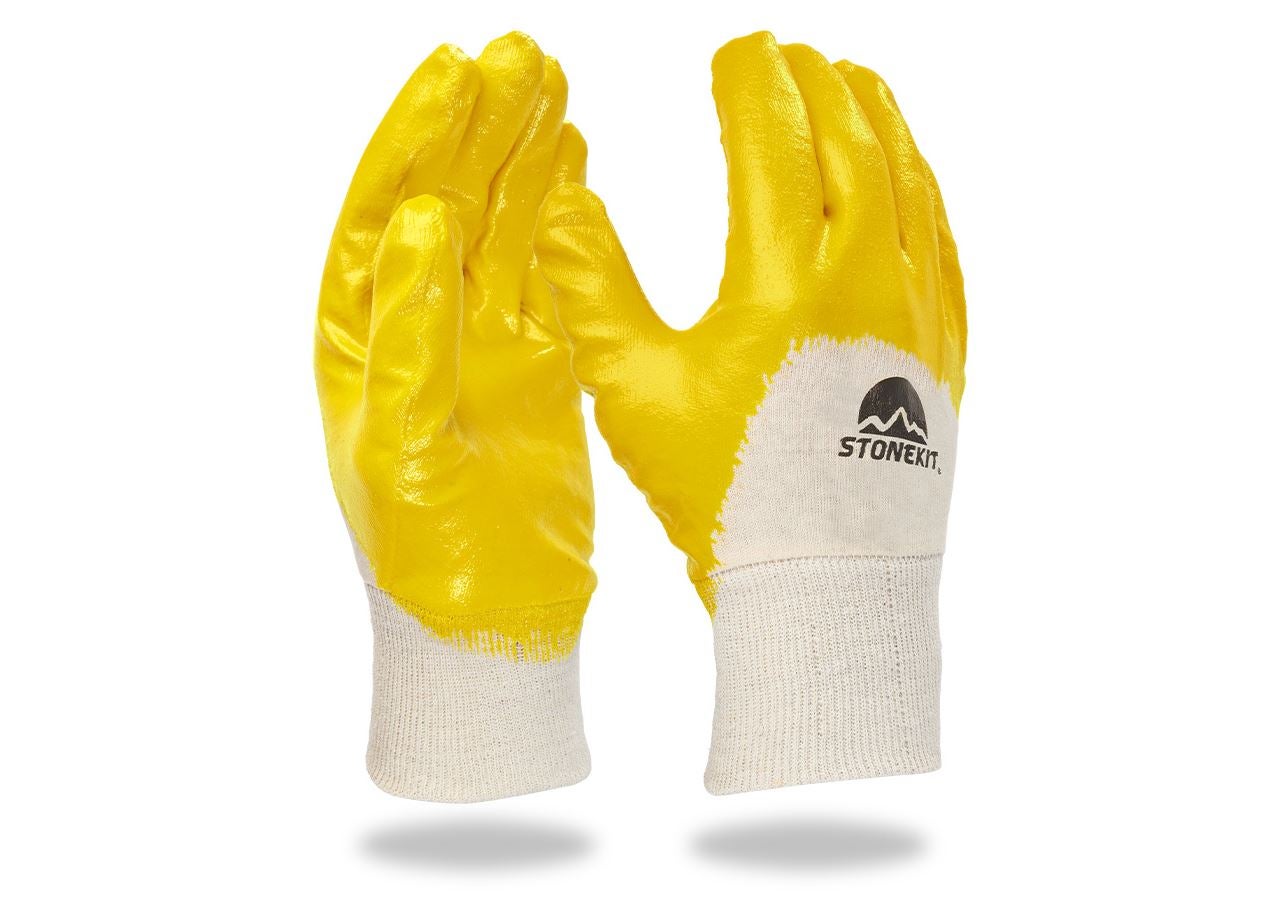 Beschichtet: Nitril-Handschuhe Basic, teilbeschichtet,12er Pack