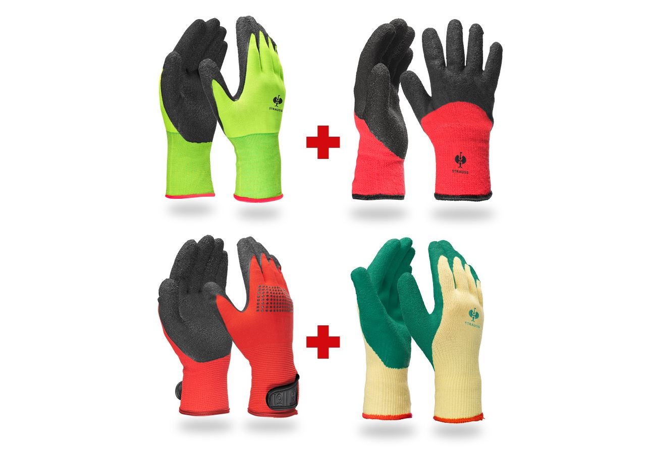 Arbeitsschutz: Handschuh- Profi Set Strick-Latex