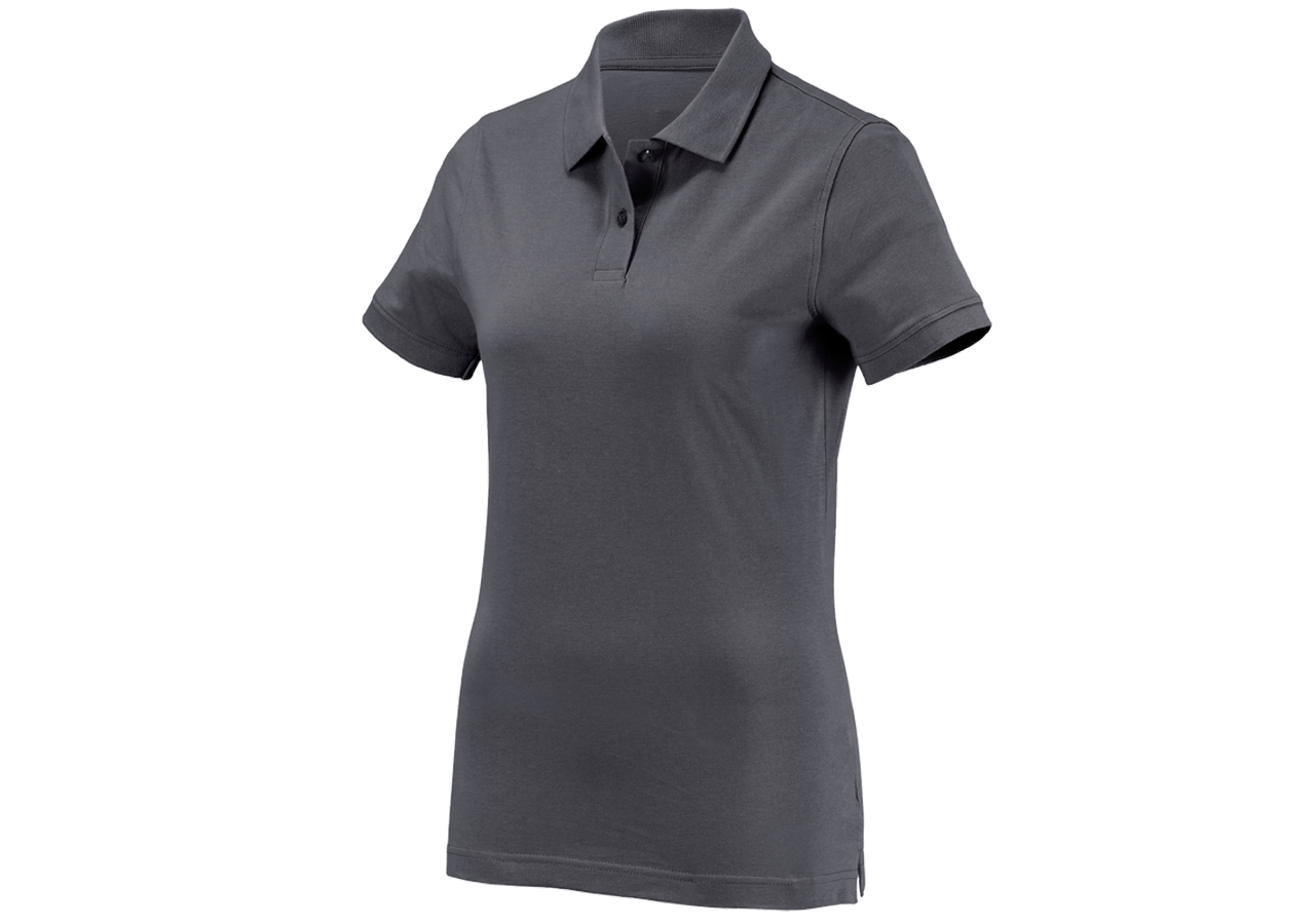 Shirts & Co.: Polo-Shirt cotton, Damen + anthrazit