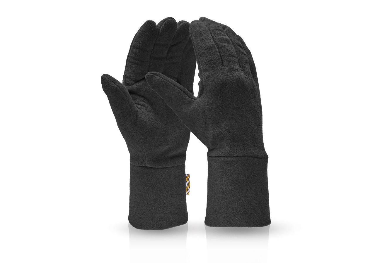 Kälte: e.s. FIBERTWIN® microfleece Handschuhe + schwarz
