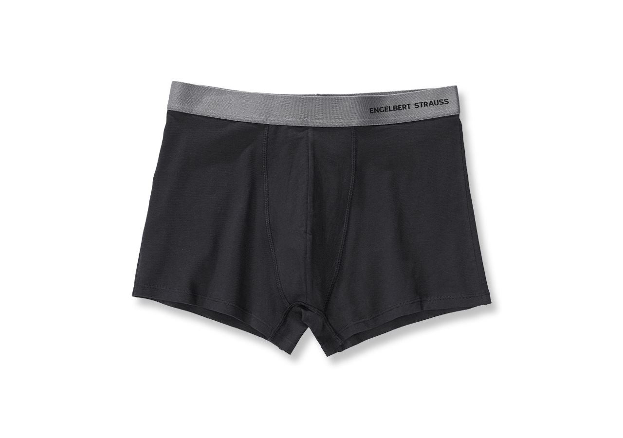 Sous-vêtements | Vêtements thermiques: e.s. Boxer en coton élastique + noir