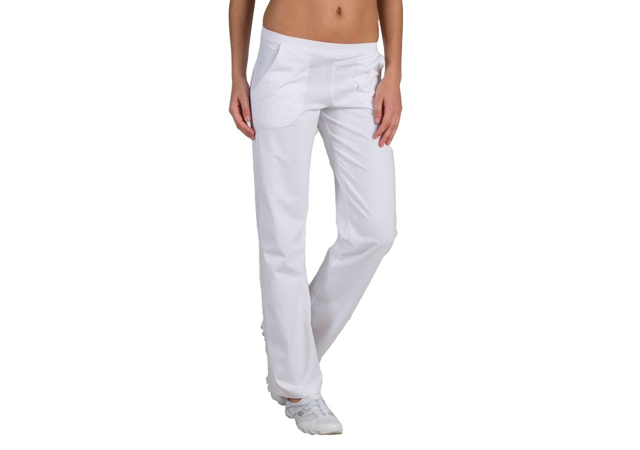 Pantalons de travail: e.s. Pantalon en sweat + blanc