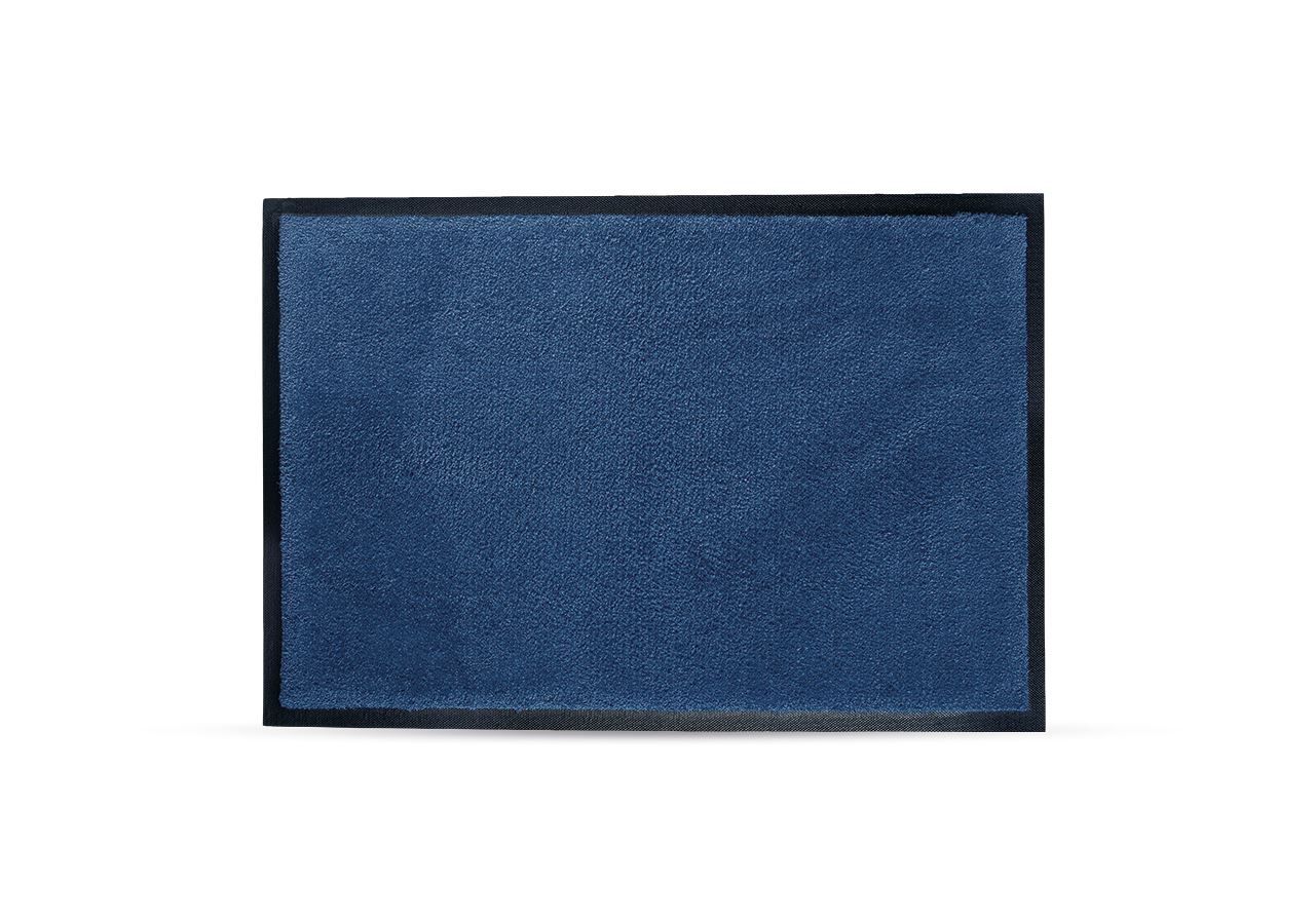 Tapis de sol: Tapis confort avec bord en caoutchouc + bleu acier