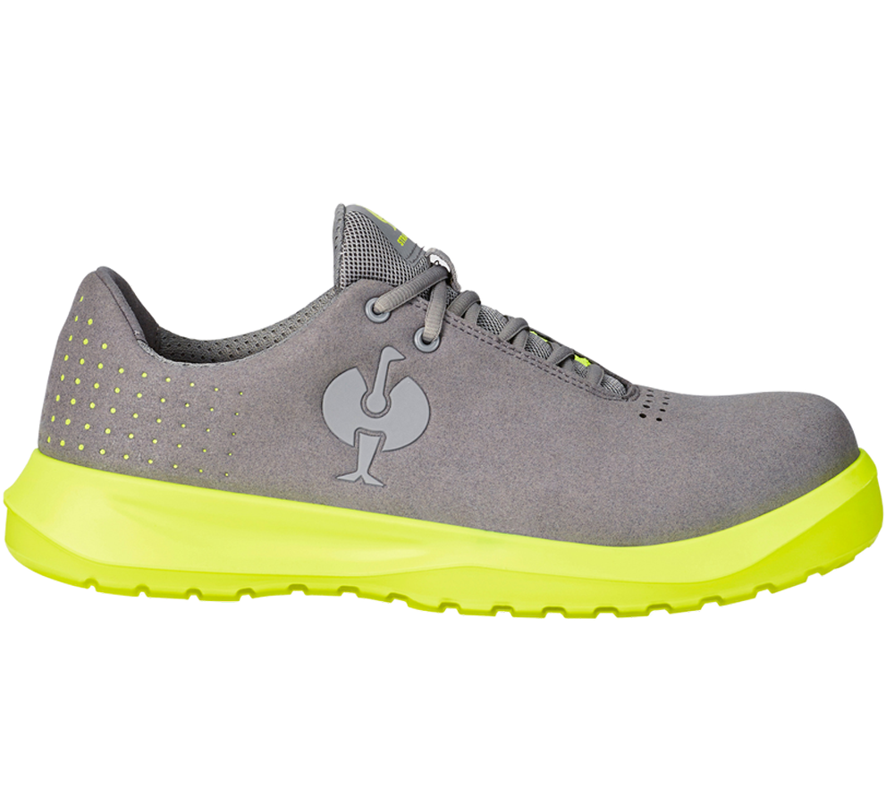 S1P: S1P Chaussures basses de sécurité e.s. Banco low + gris perle/jaune fluo