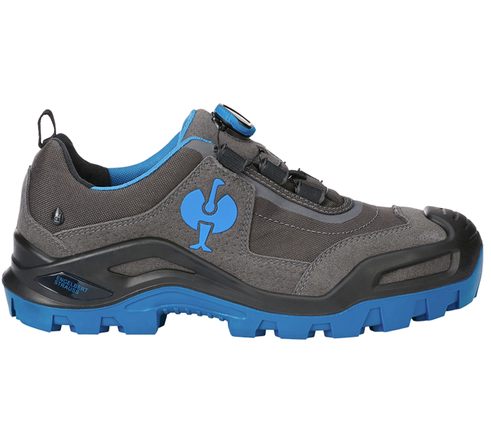 S3: S3 Chaussures hautes de sécurité e.s.Kastra II low + titane/bleu gentiane