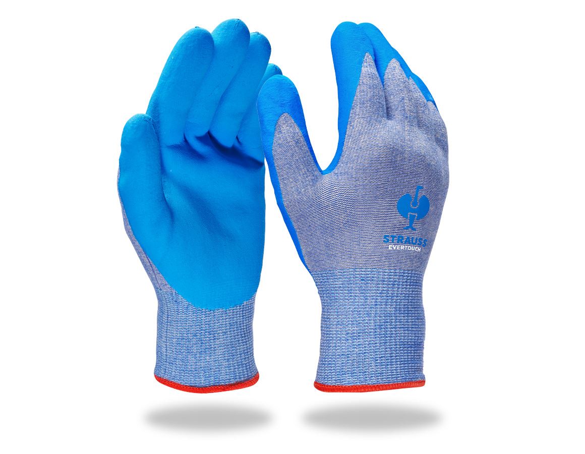 Beschichtet: e.s. Nitril-Handschuhe evertouch allseasons + blau/hellblau-melange