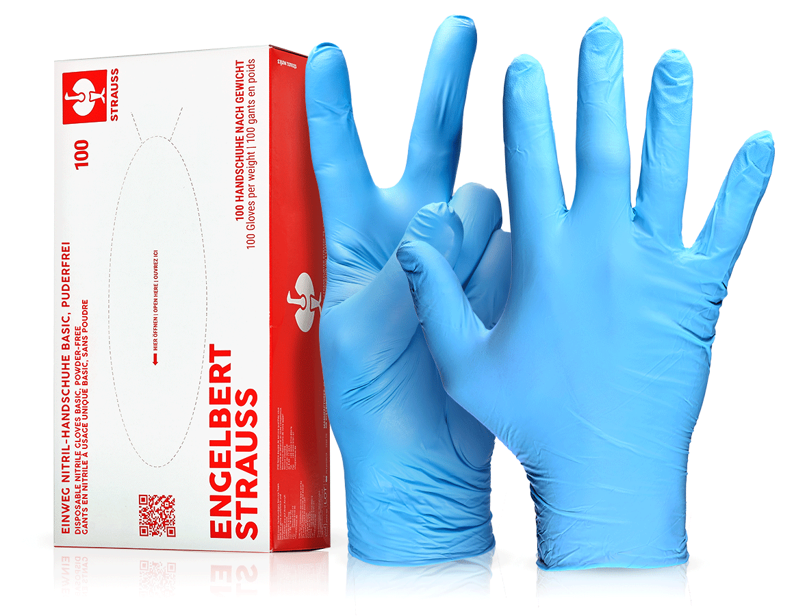 Gants à usage unique: Gants en nitrile à usage unique Basic, sans poudre + bleu