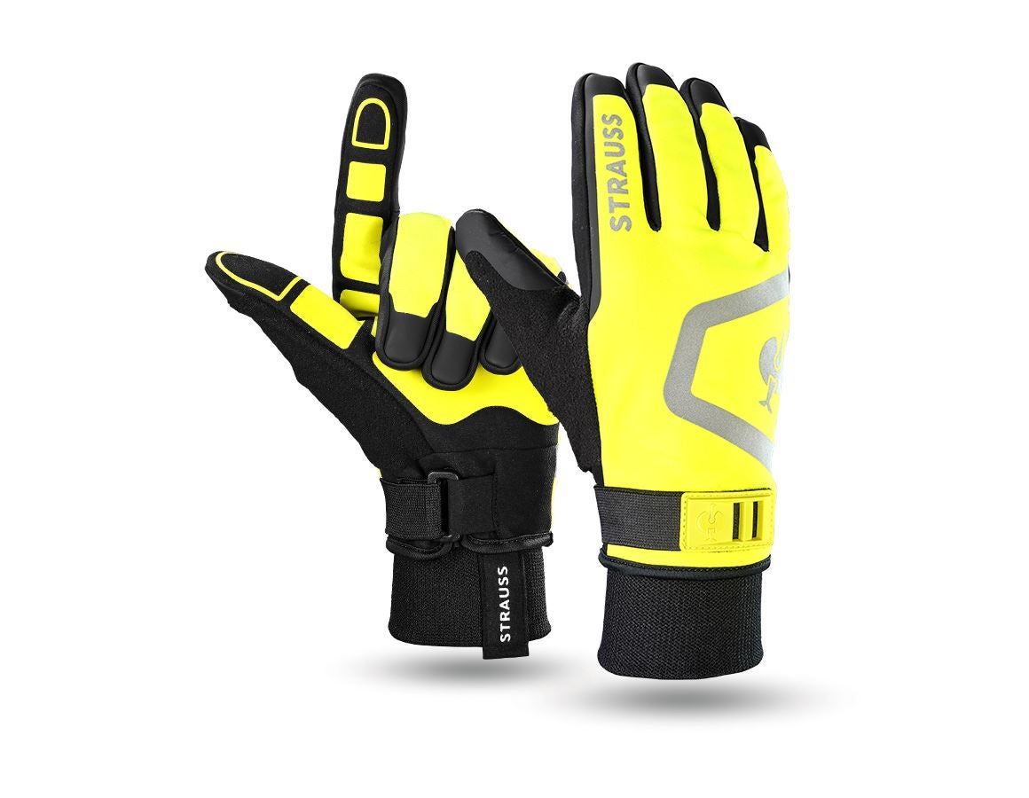 Hybrid: Handschuhe e.s.trail winter + schwarz/acidgelb