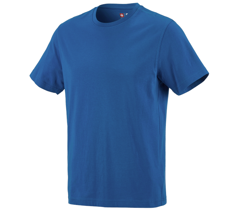 Installateurs / Plombier: e.s. T-shirt cotton + bleu gentiane