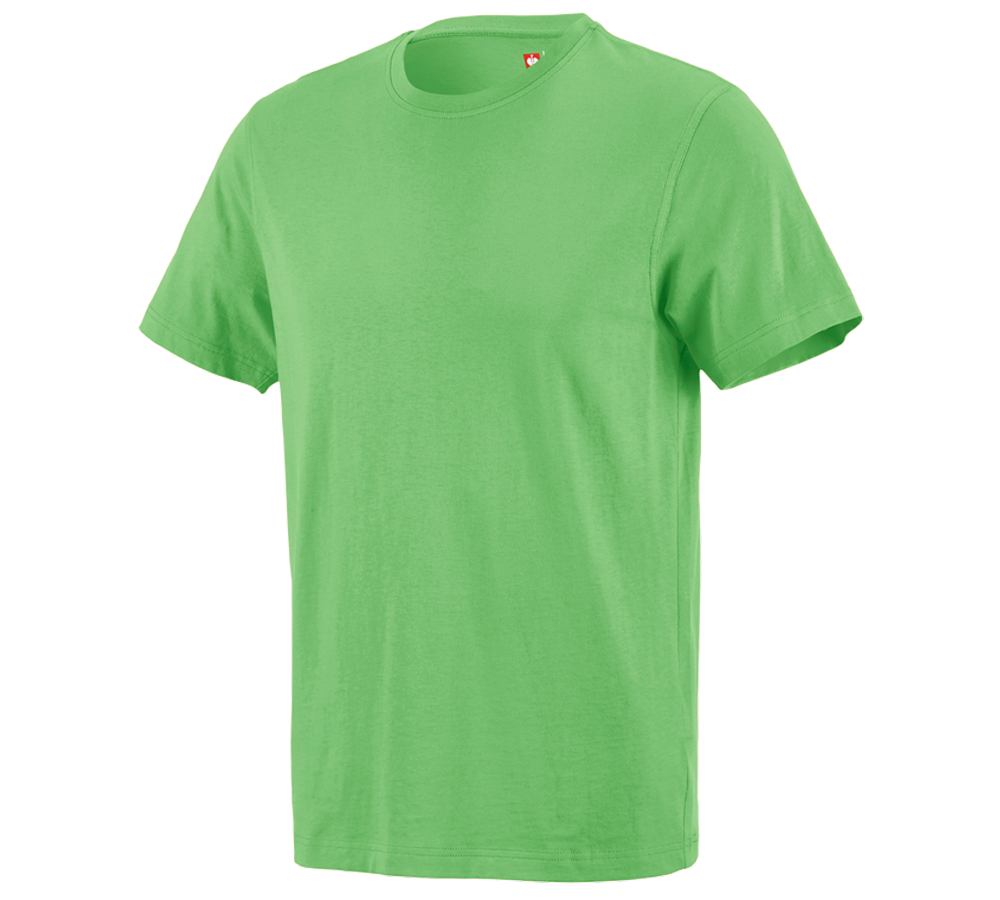 Hauts: e.s. T-shirt cotton + vert pomme