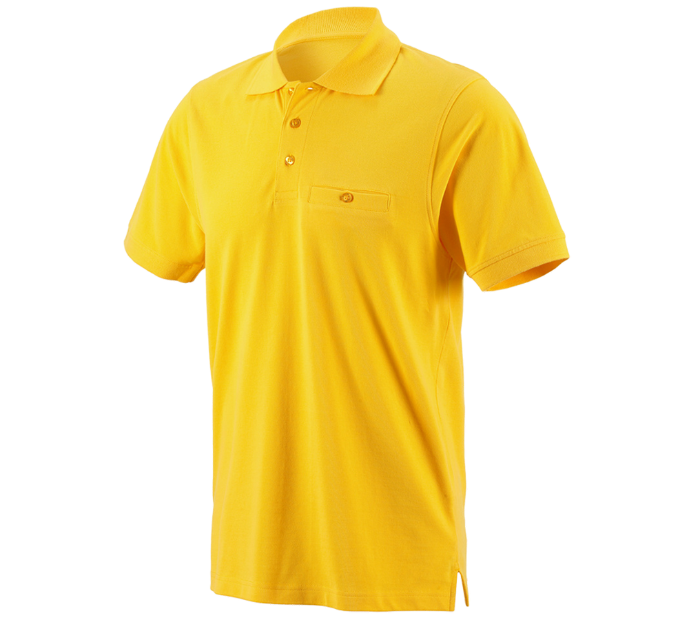 Shirts & Co.: e.s. Polo-Shirt cotton Pocket + gelb