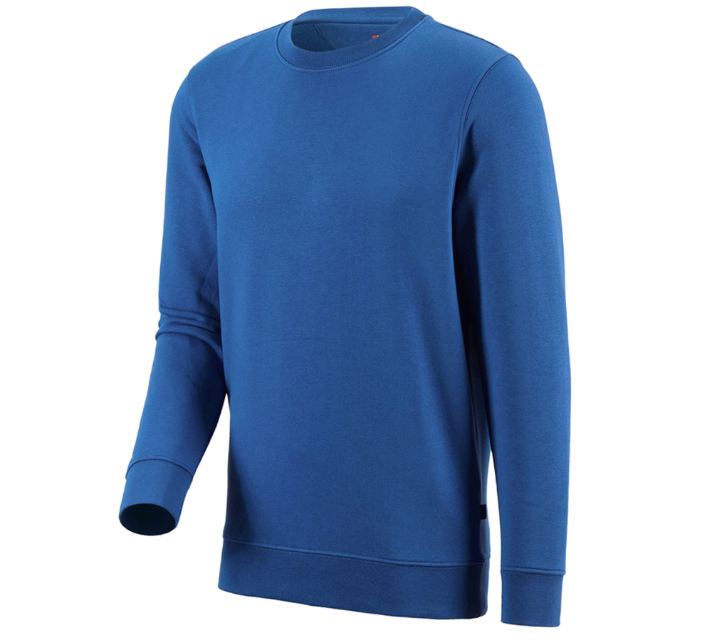Installateurs / Plombier: e.s. Sweatshirt poly cotton + bleu gentiane
