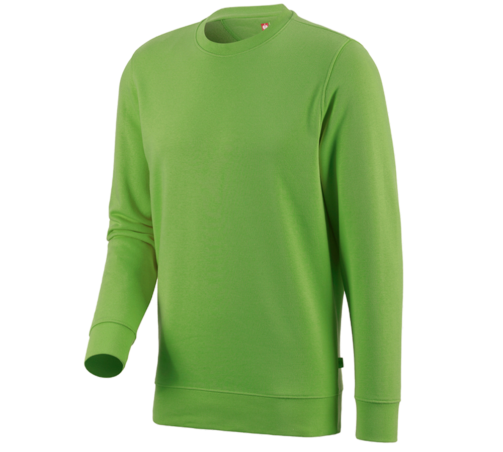 Menuisiers: e.s. Sweatshirt poly cotton + vert d'eau
