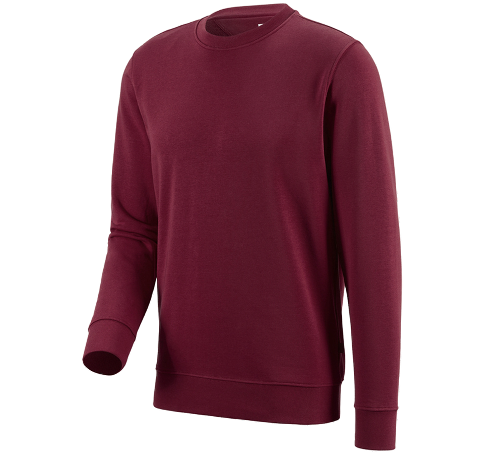 Shirts & Co.: e.s. Sweatshirt poly cotton + bordeaux