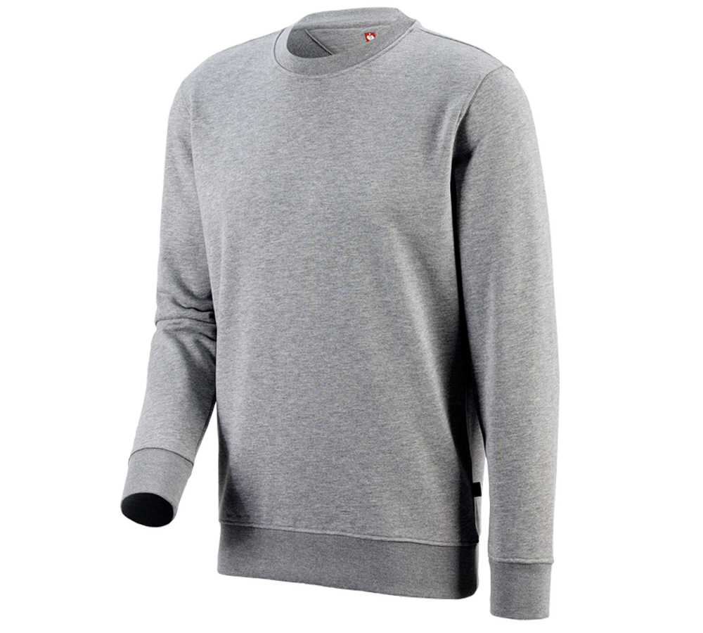 Hauts: e.s. Sweatshirt poly cotton + gris mélange