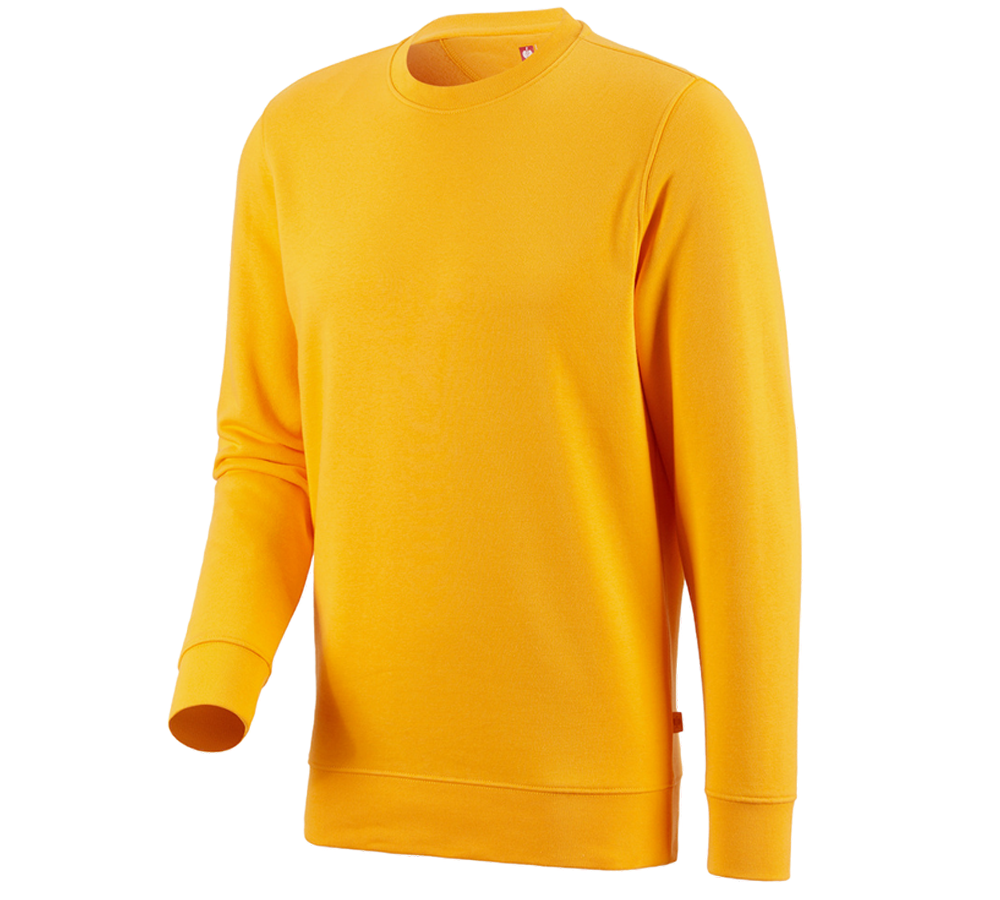 Installateurs / Plombier: e.s. Sweatshirt poly cotton + jaune